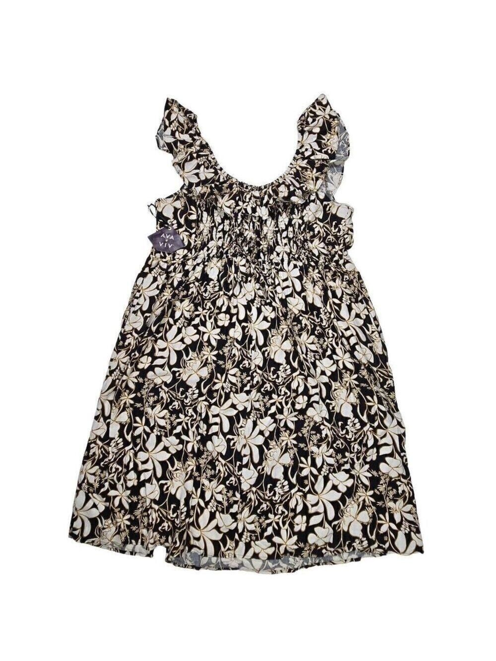 Ava and Viv Floral Ruffled Maxi Dress 3X - Picture 2 of 4